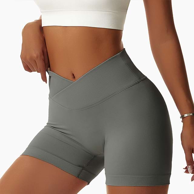 Shorts de yoga de talle alto sin costuras