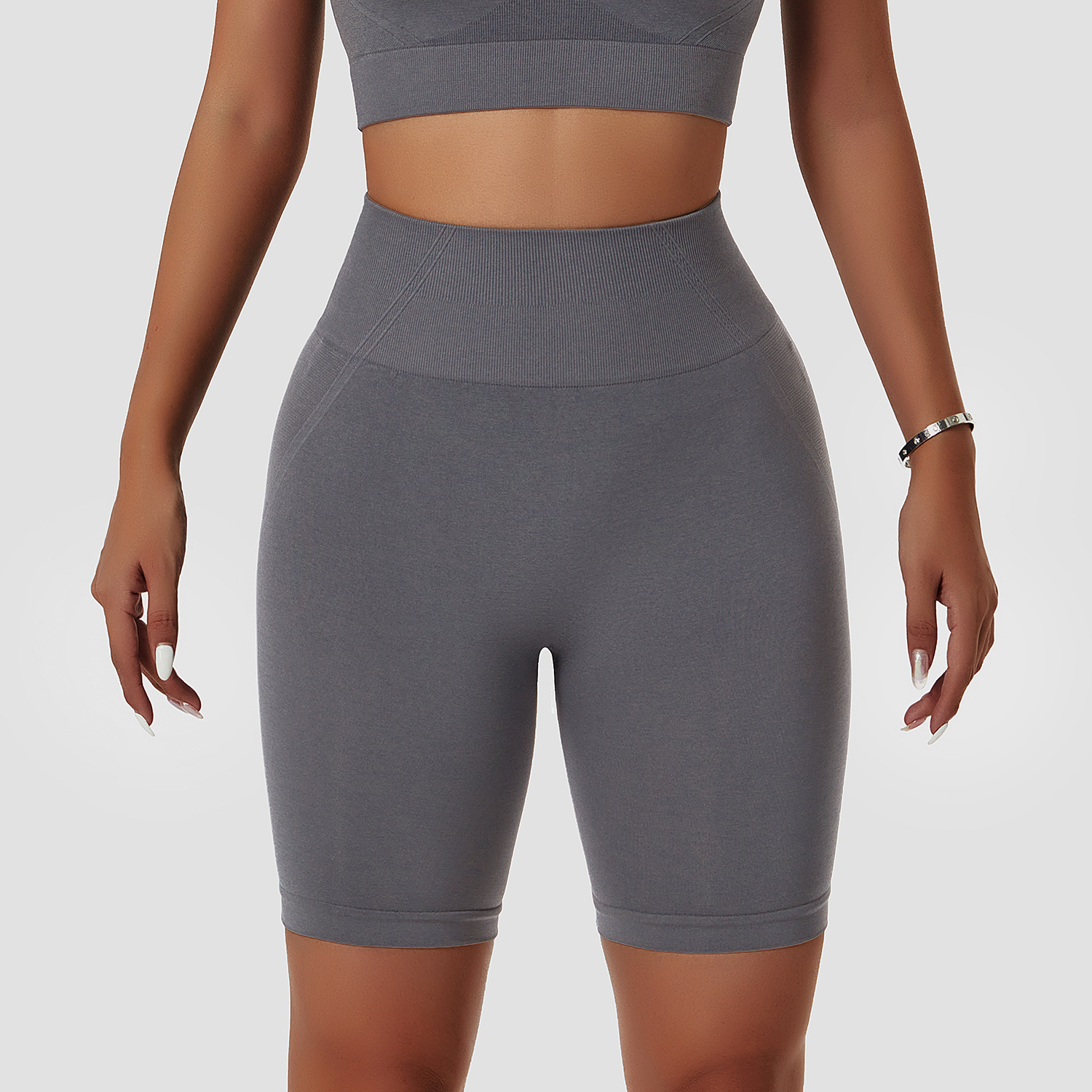 Shorts ciclistas de cintura alta y tecnología sin costuras