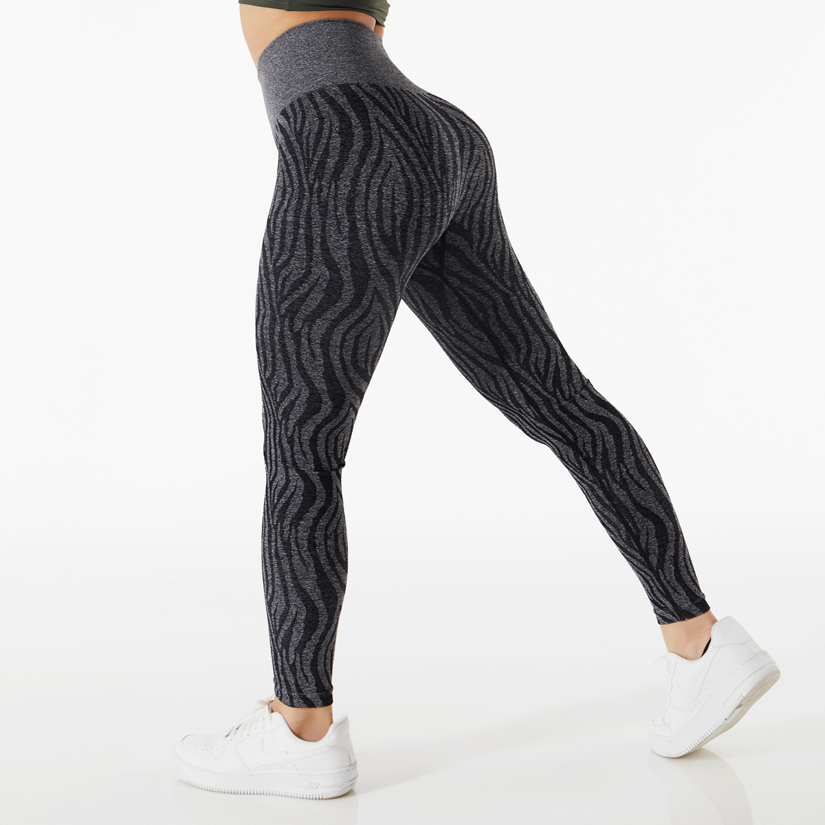Legging de cebra de talle alto sin costuras