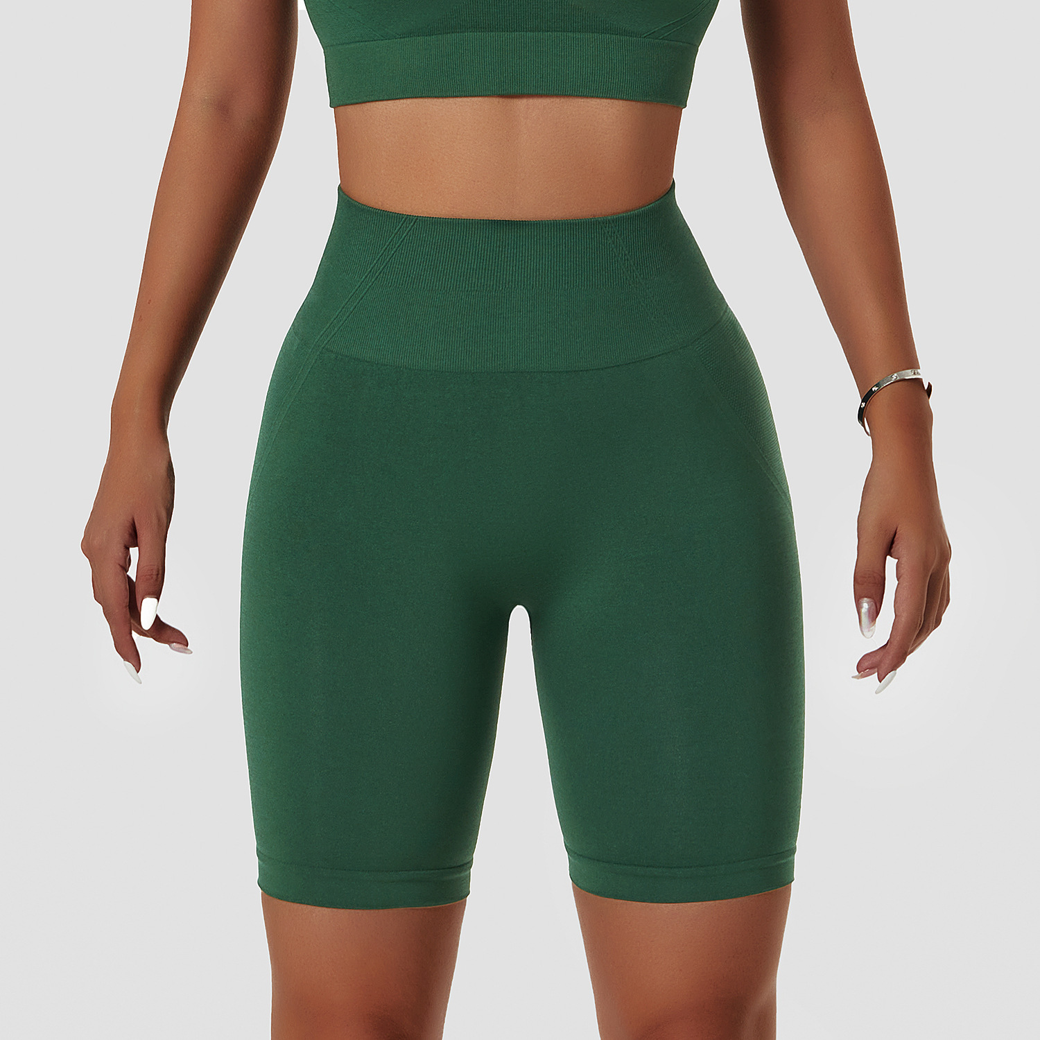 Shorts ciclistas de cintura alta y tecnología sin costuras