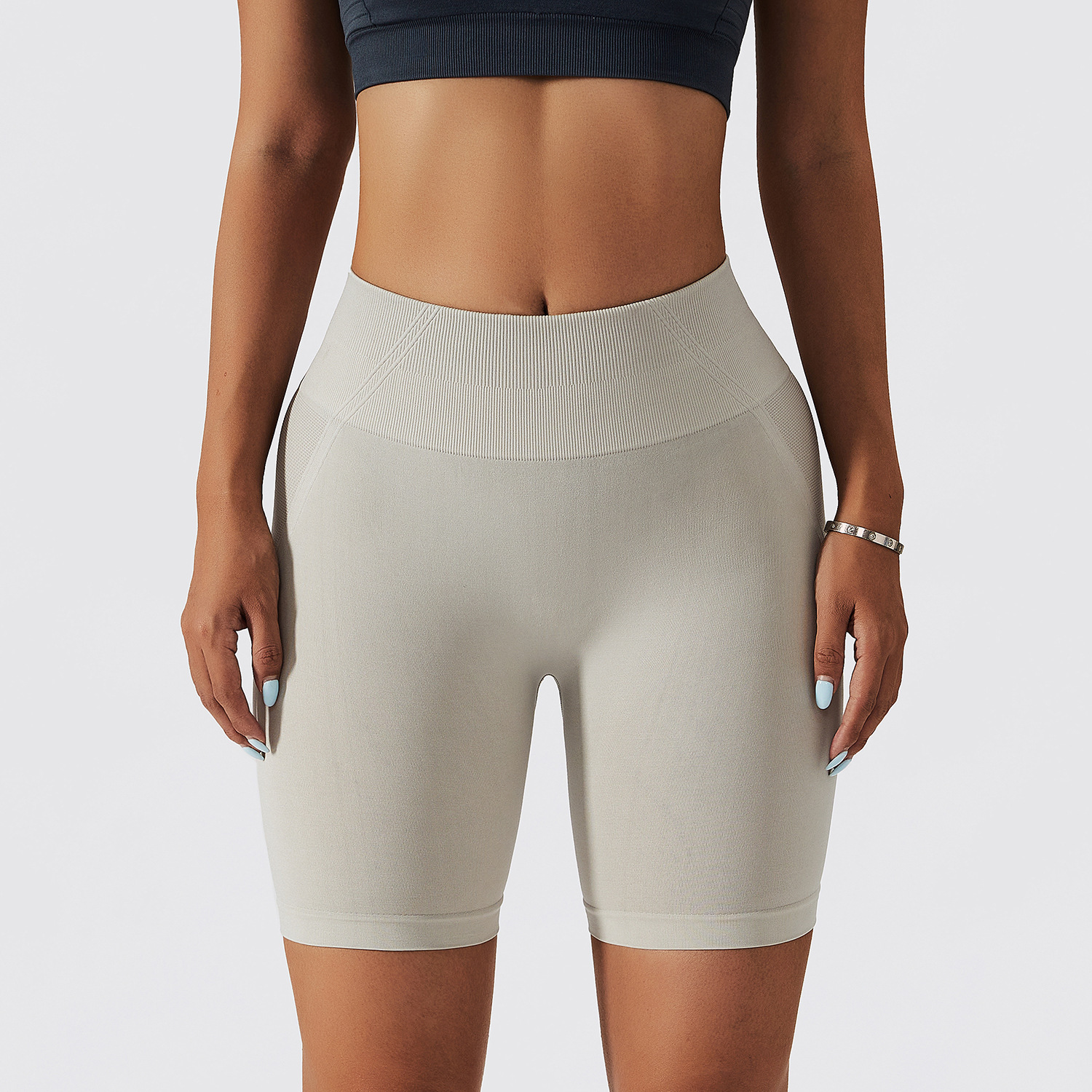 Shorts ciclistas de cintura alta y tecnología sin costuras