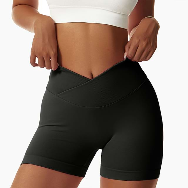 Shorts de yoga de talle alto sin costuras