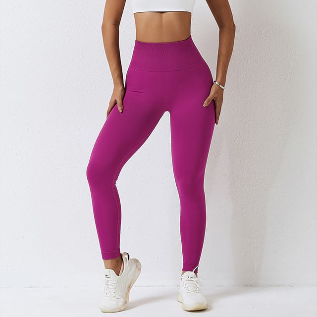 Pantalones de yoga sin costuras de cintura alta