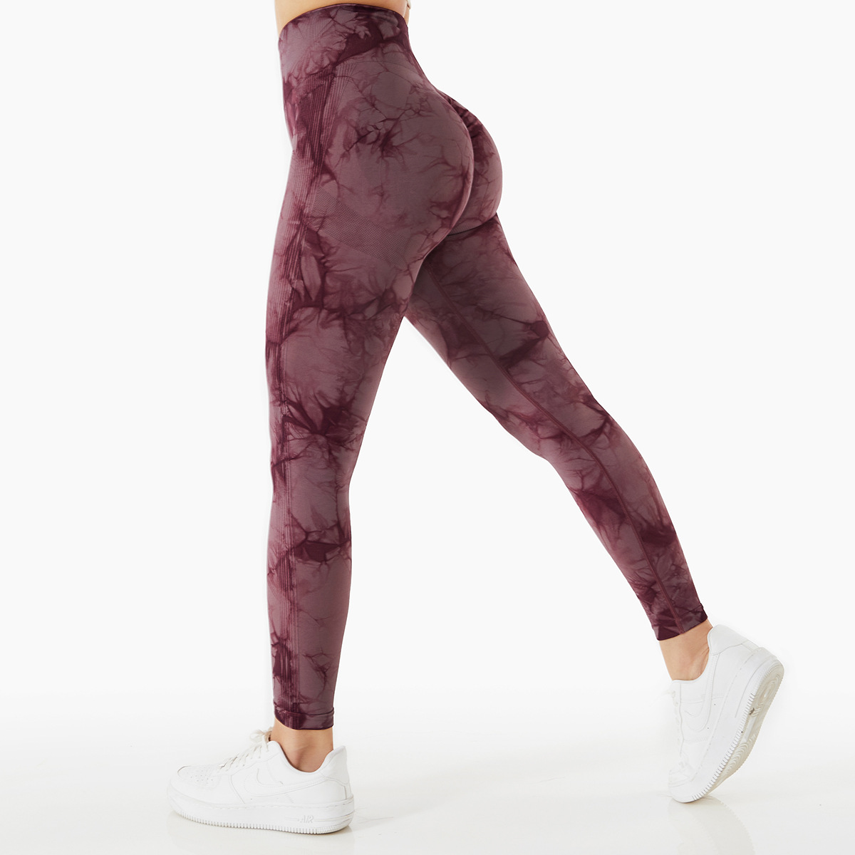 Legging de cintura alta con efecto tie-dye sin costuras