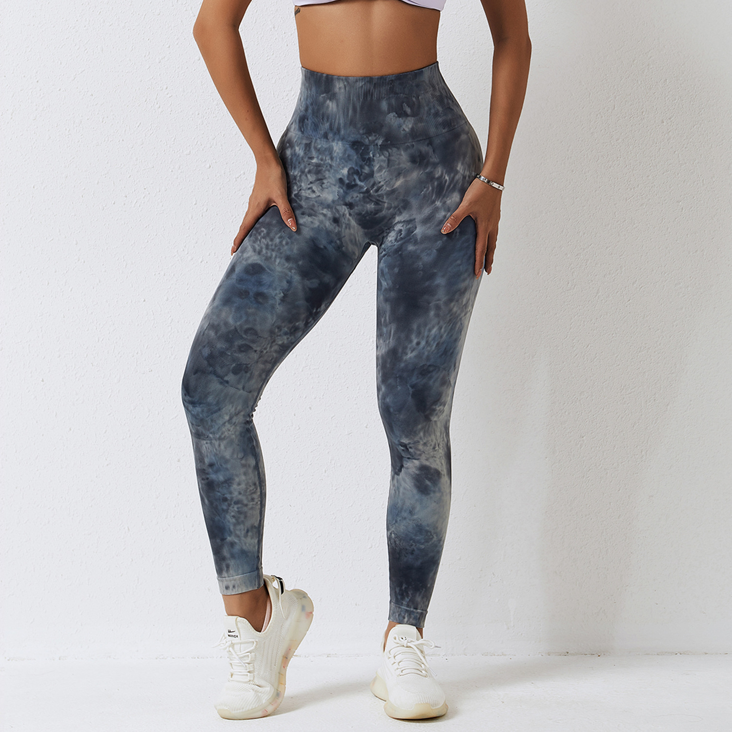 Legging deportivo con efecto tie-dye manual sin costuras