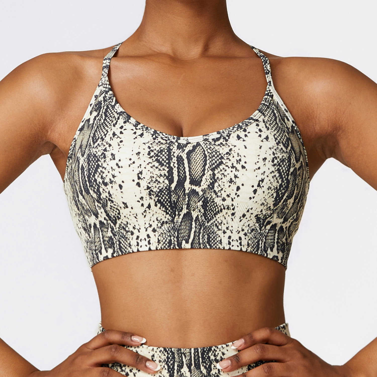 Sujetador acolchado con estampado digital sin costuras