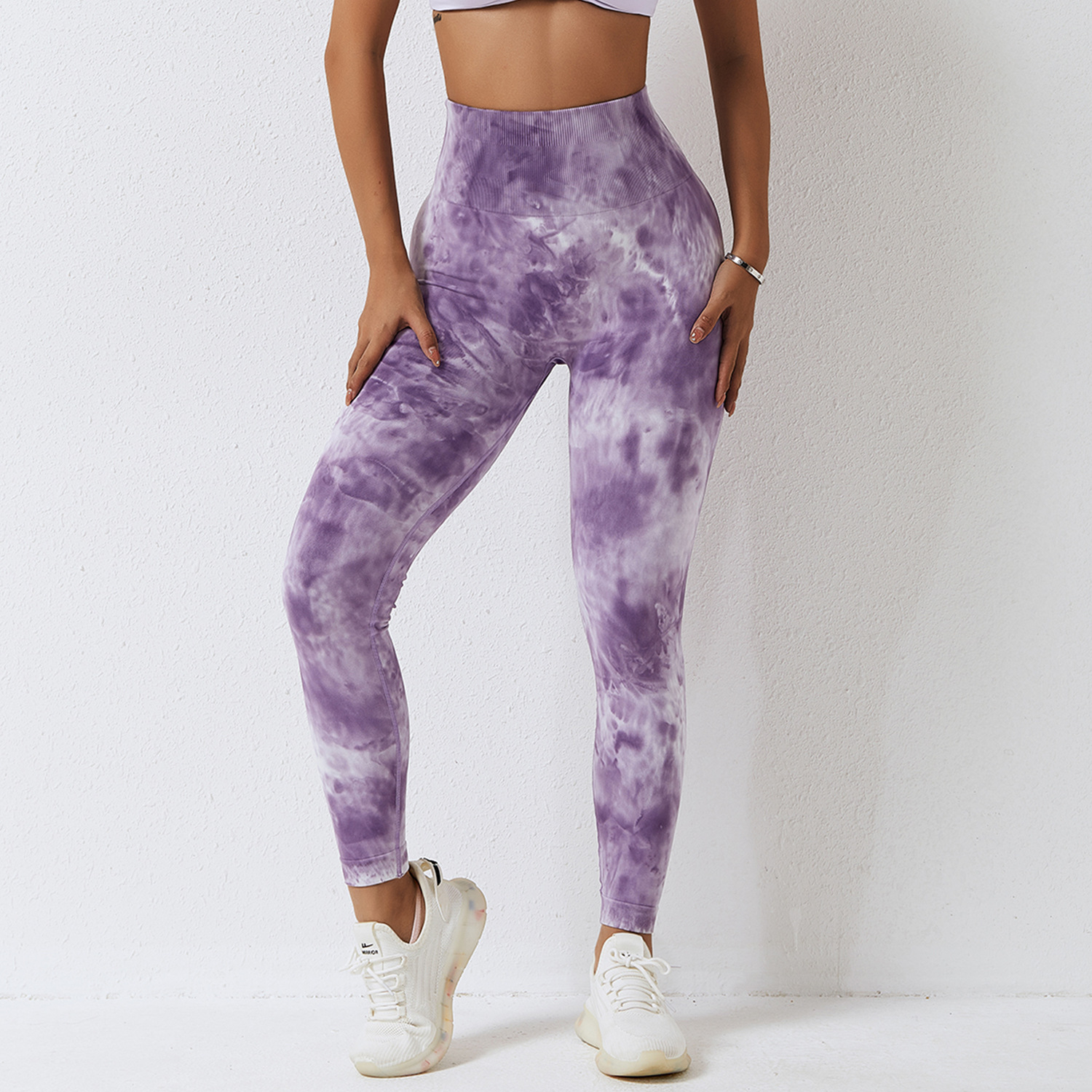 Legging deportivo con efecto tie-dye manual sin costuras